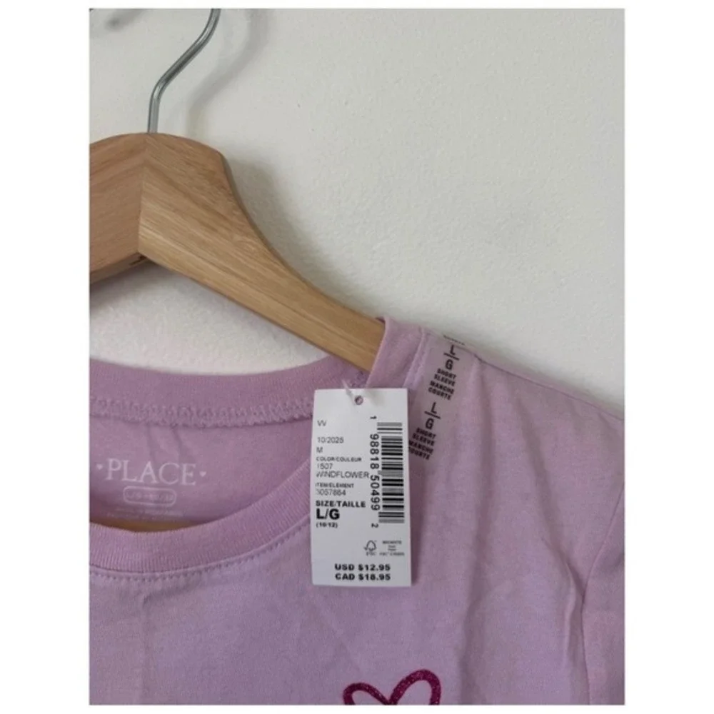 The Children's Place Girls' Cheerleader Graphic T-Shirt‎ – Pink – Size XXL – NWT